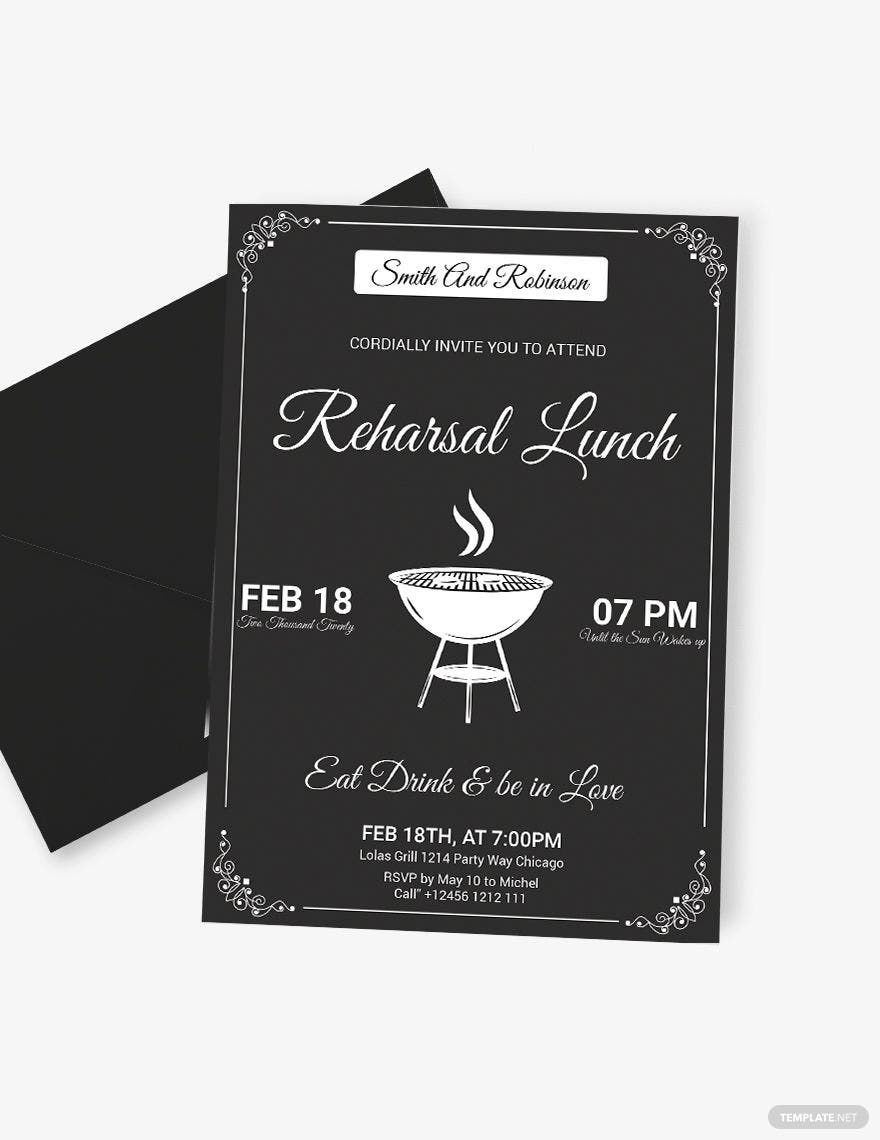 Vintage Lunch Invitation Template