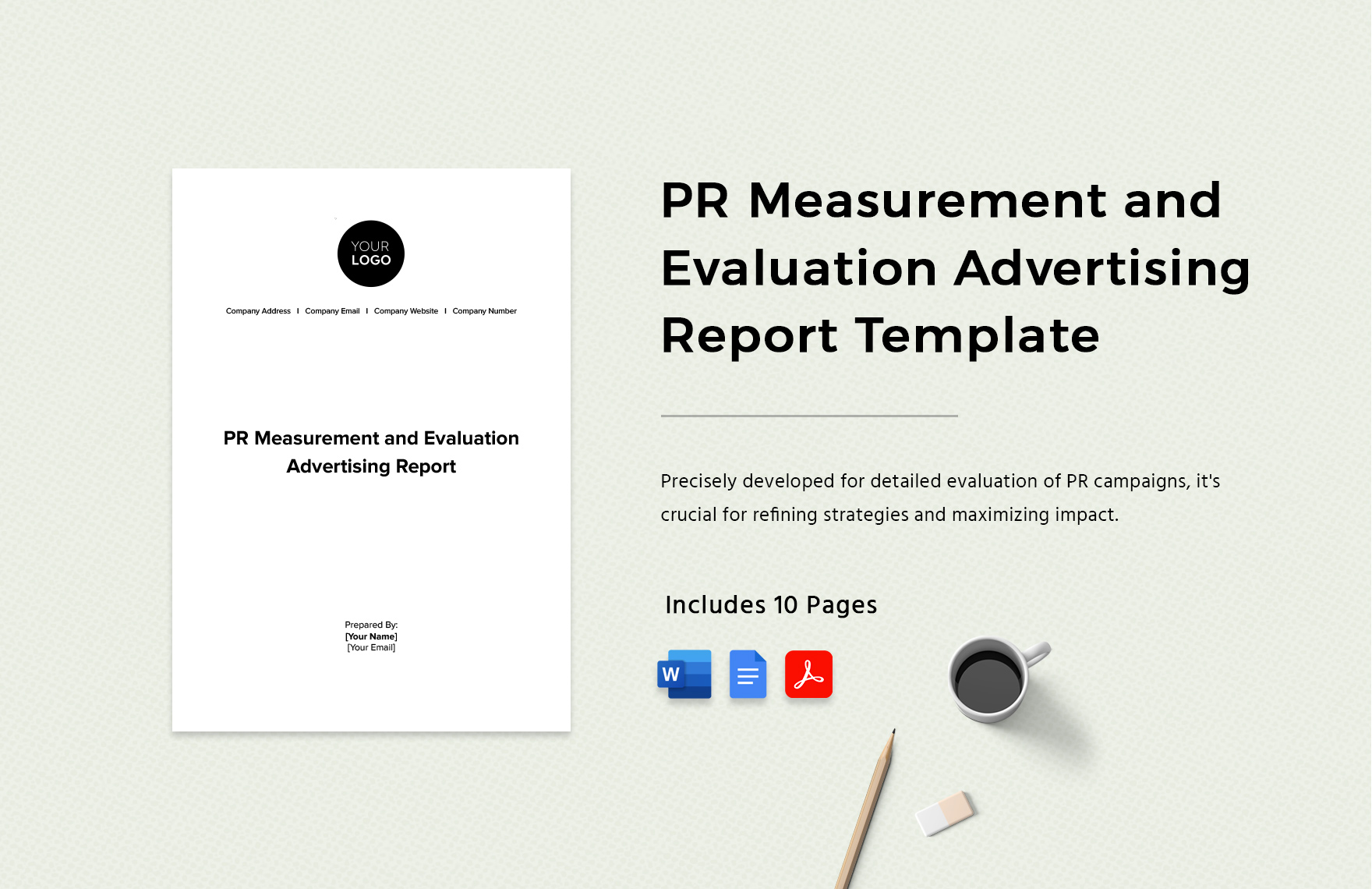 PR Measurement and Evaluation Advertising Report Template