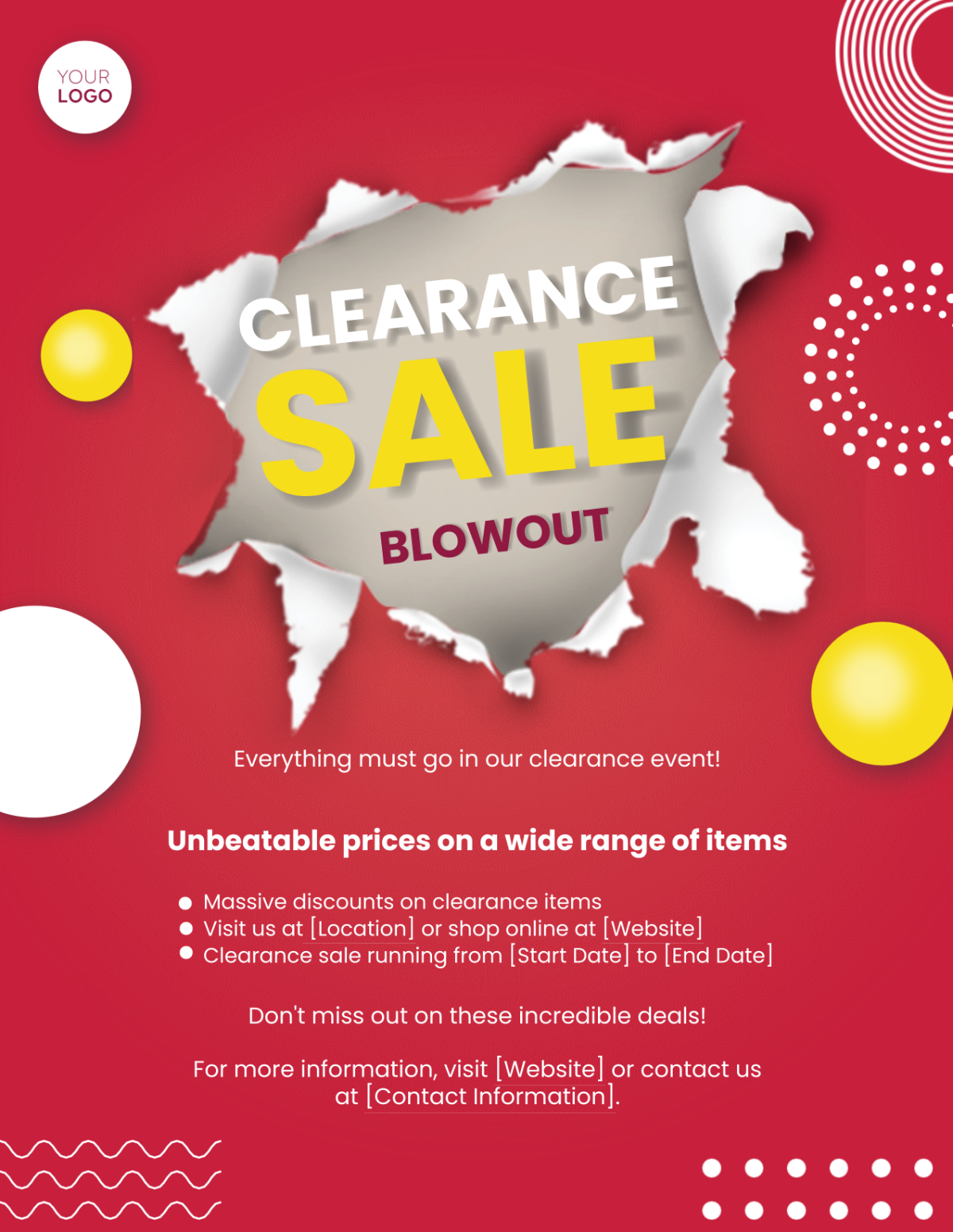 Clearance Sale Flyer Template