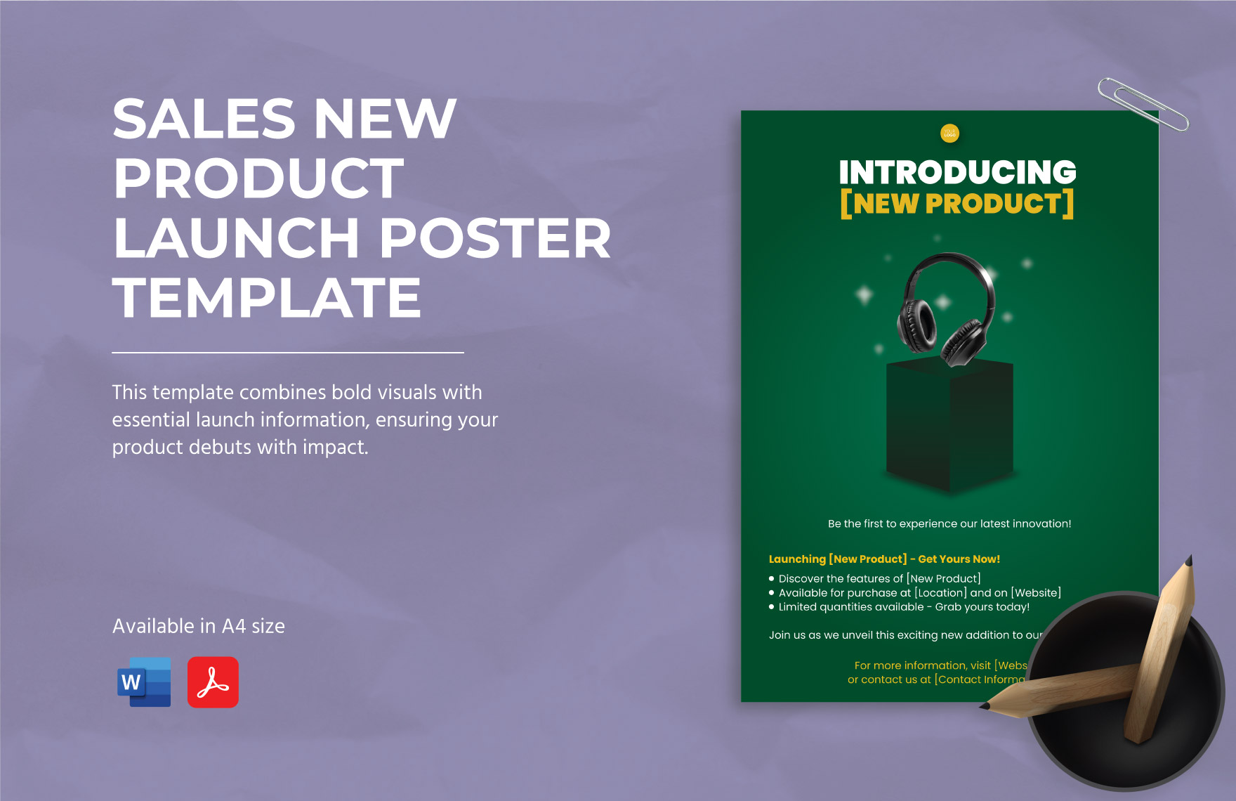 Sales New Product Launch Poster Template