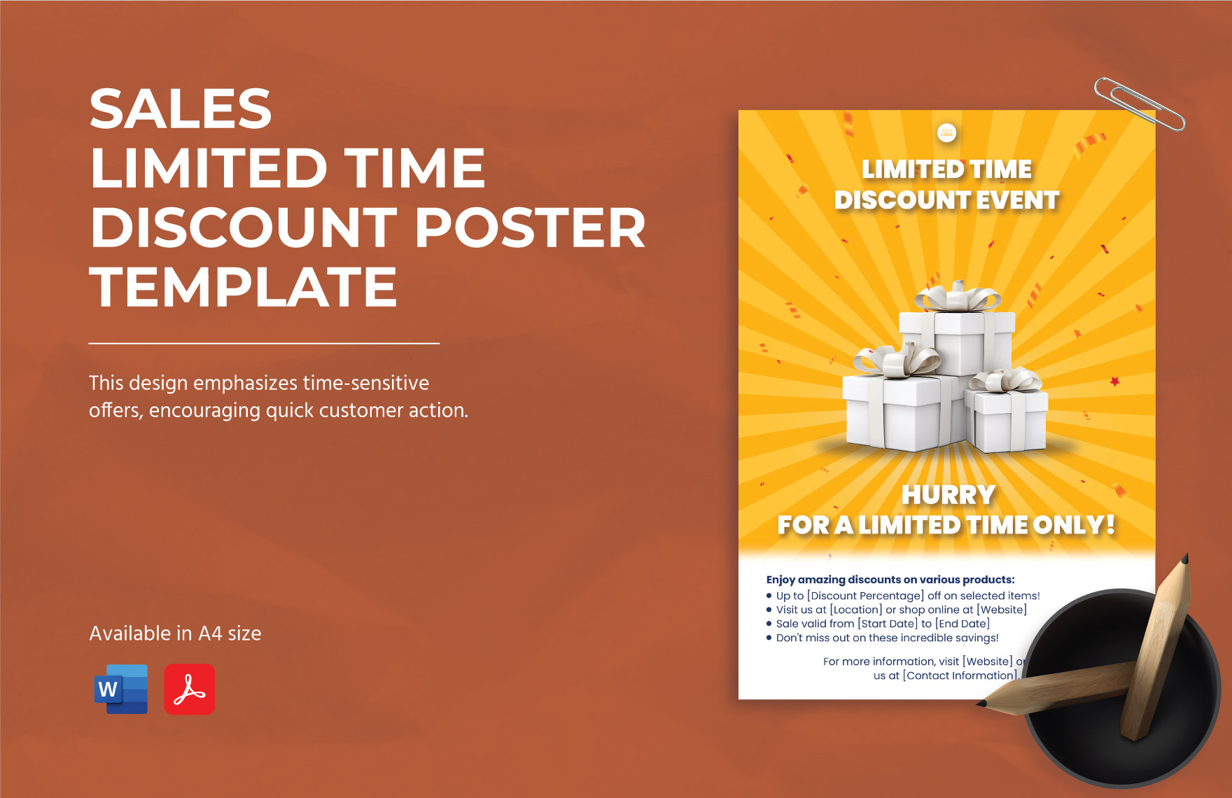 Sales Limited Time Discount Poster Template