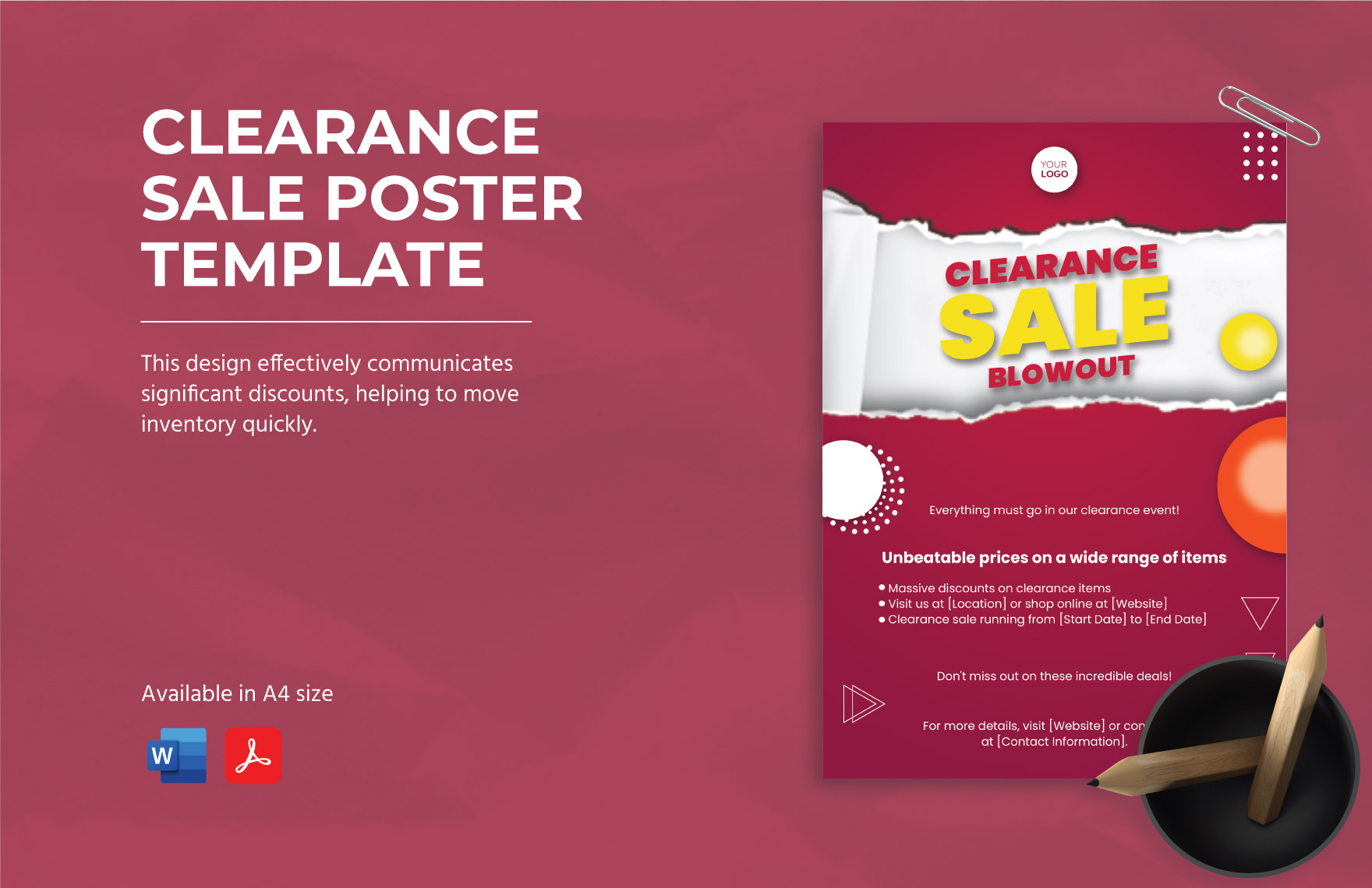 Clearance Sale Poster Template