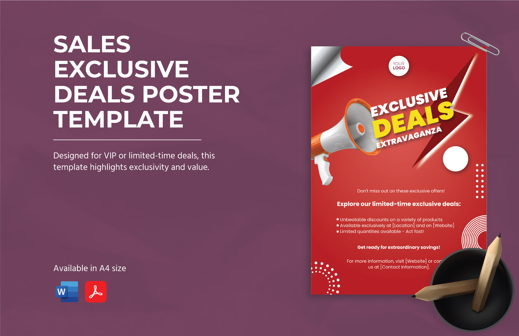 Sales Exclusive Deals Poster Template