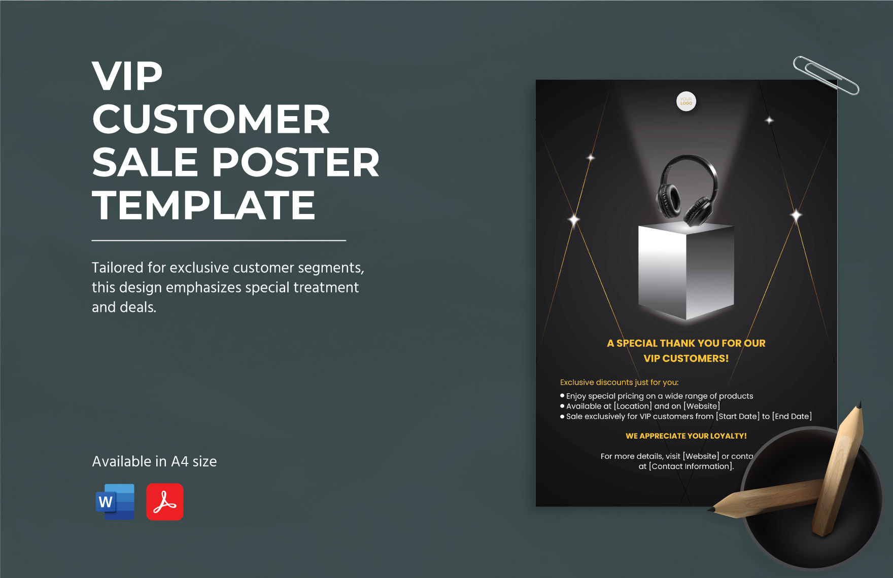 VIP Customer Sale Poster Template