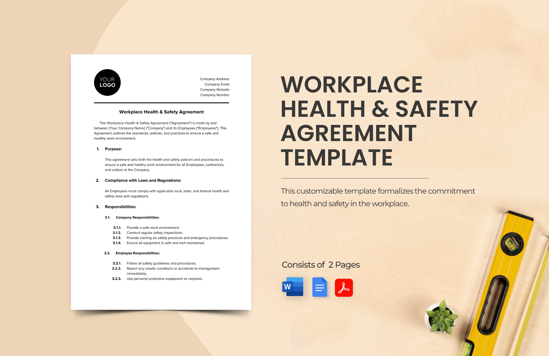 Workplace Health & Safety Agreement Template