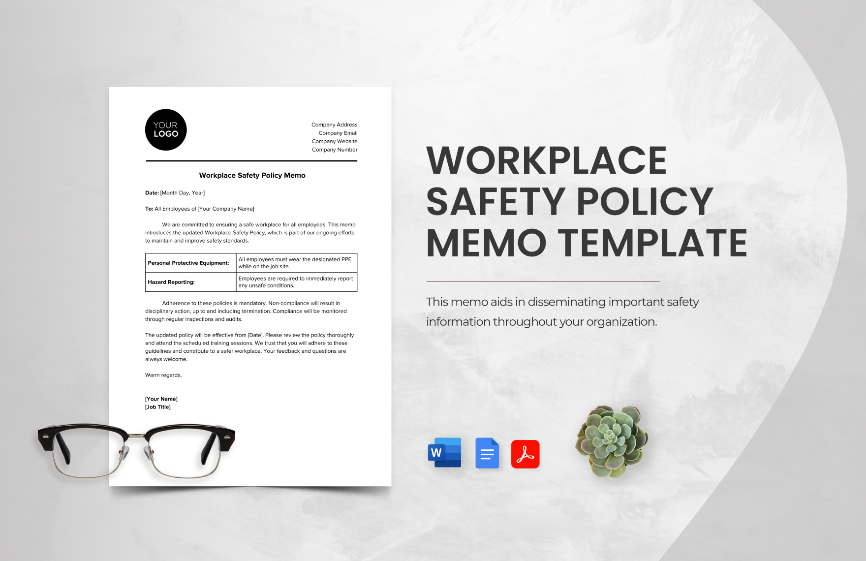 Workplace Safety Policy Memo Template