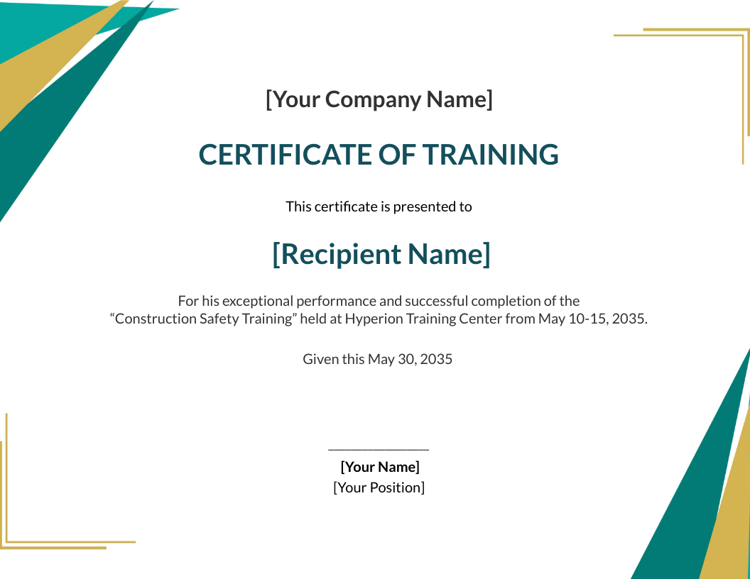 Construction Safety Training Certificate Template - Edit Online & Download