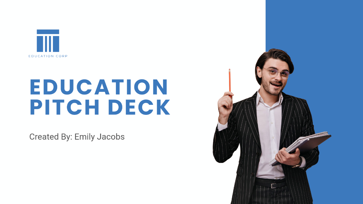 Education Pitchdeck Template - Edit Online & Download