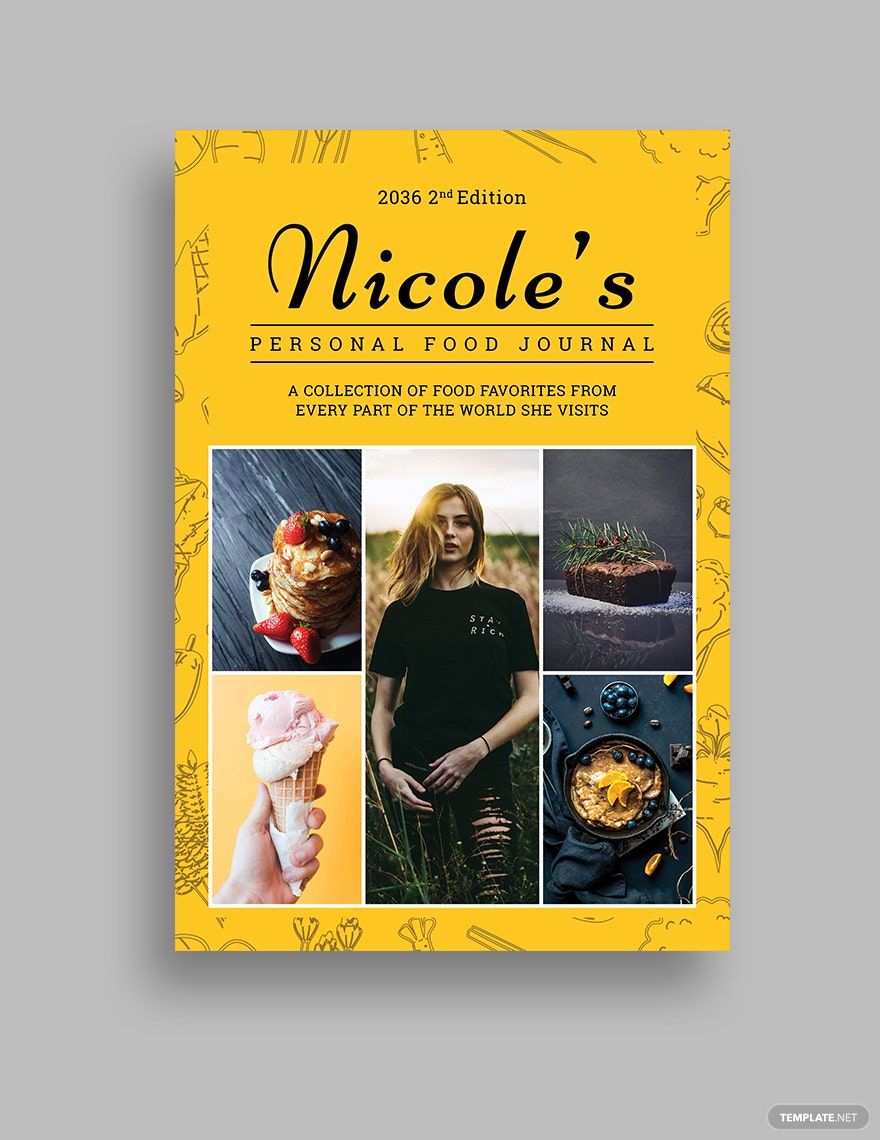 Food Journal Book Cover Template