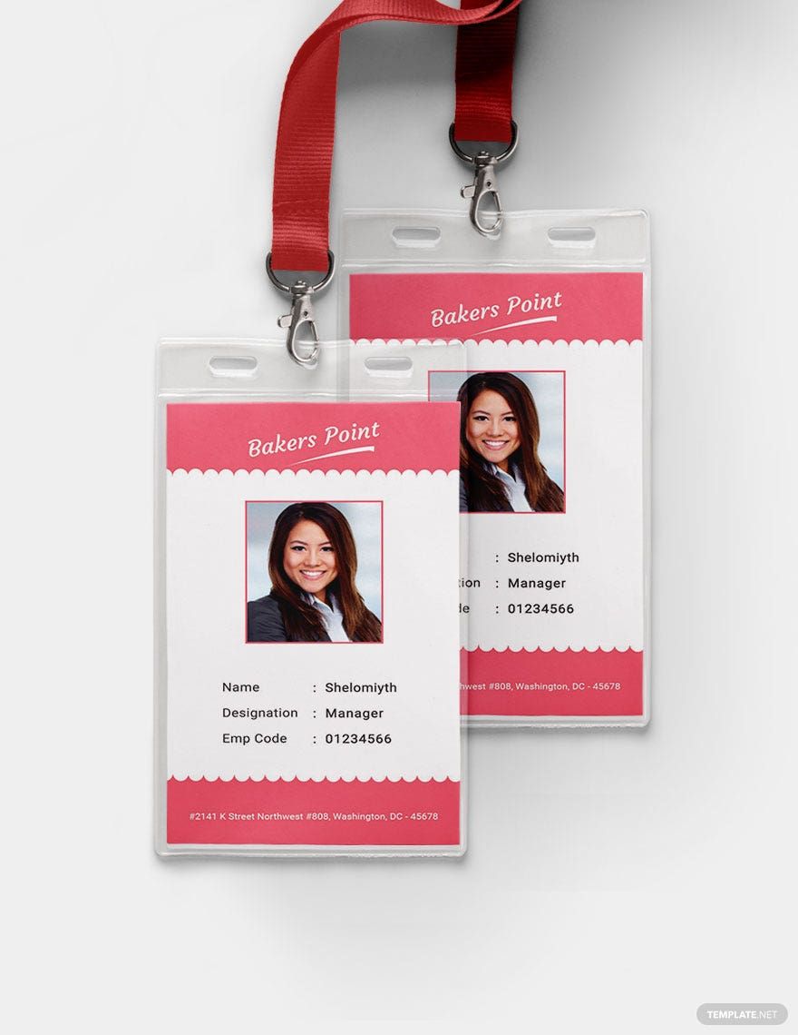 Bakery Identity Card Template