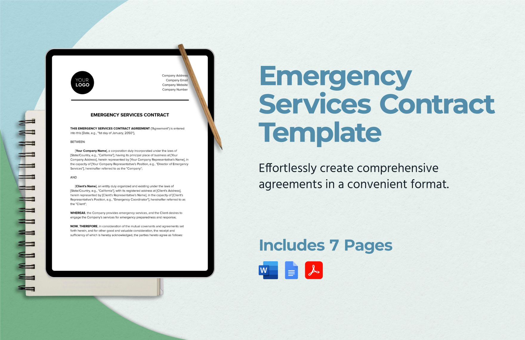 Emergency Services Contract Template