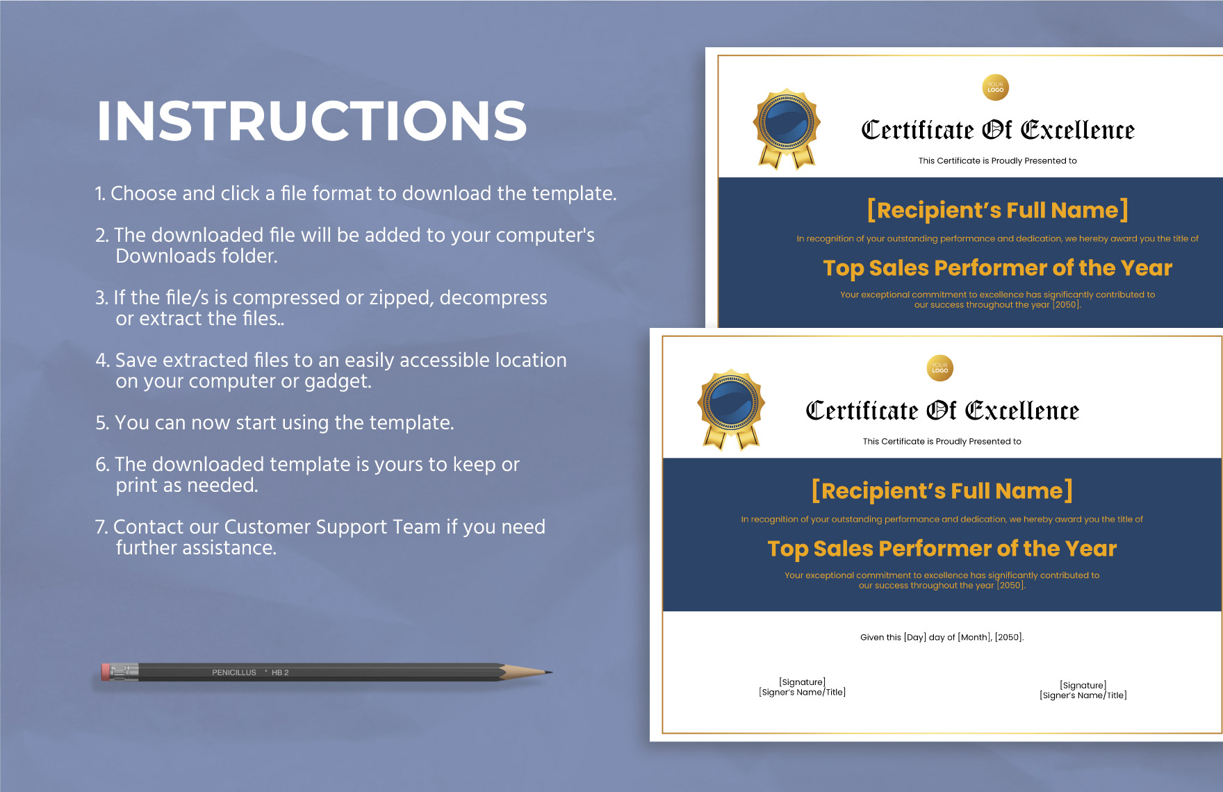 Sales Top Performer Certificate Template