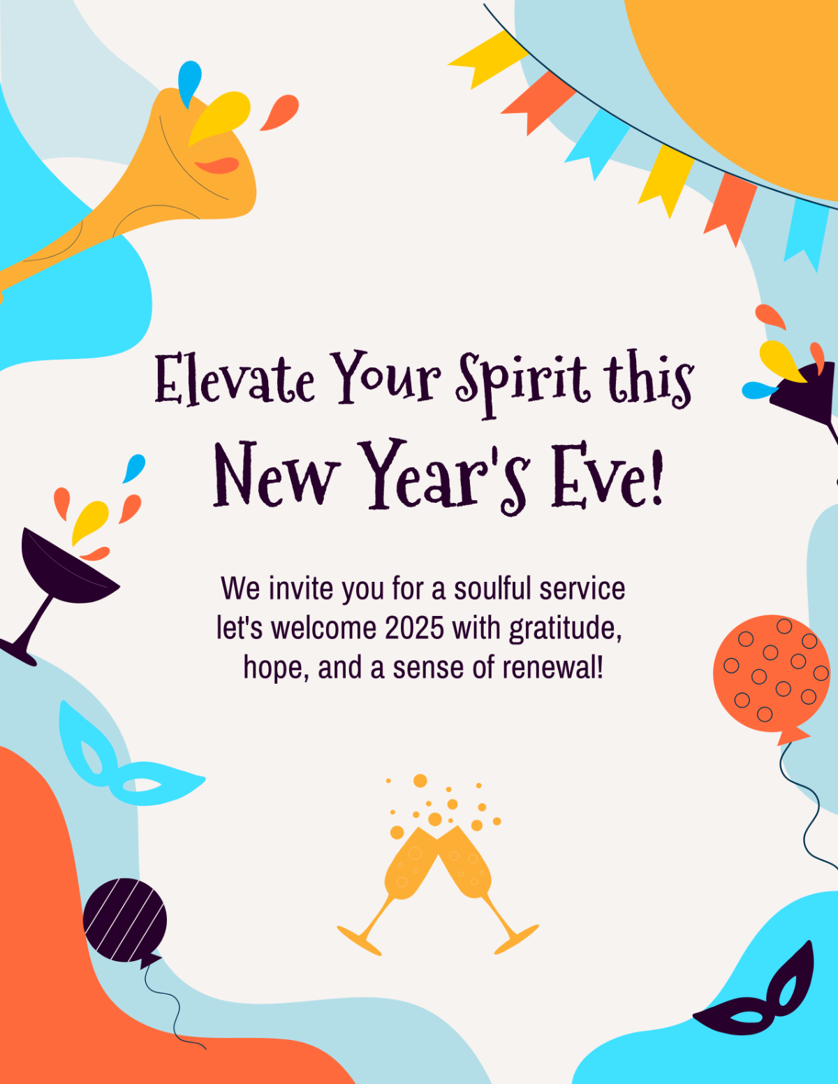 Free New Year Invitation Flyer Template