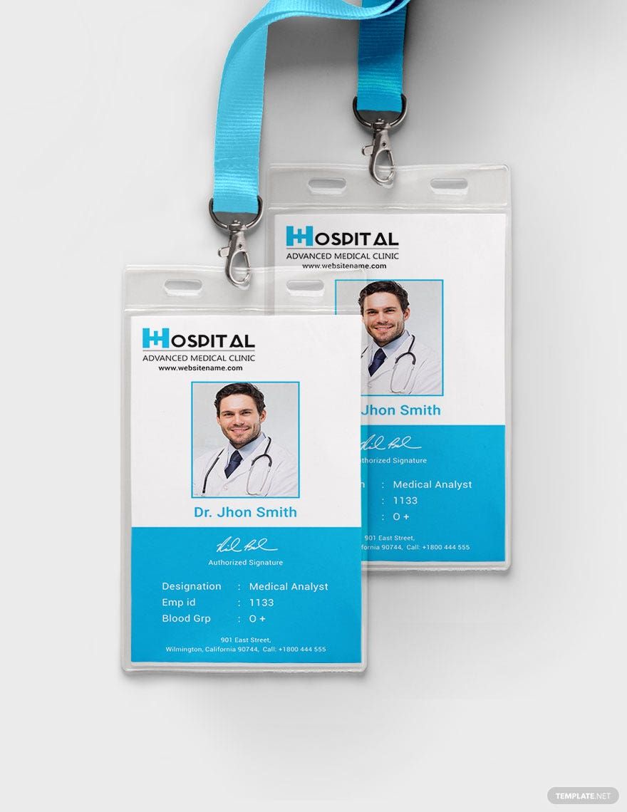 Hospital Identity Card Template