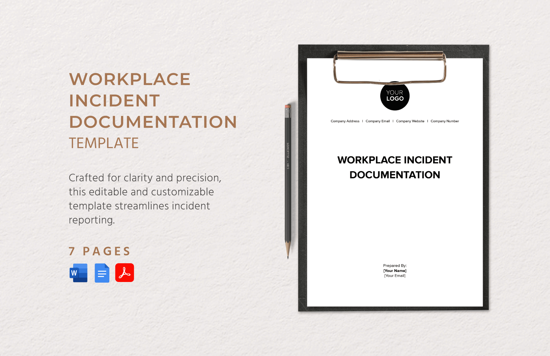 Workplace Incident Documentation Template