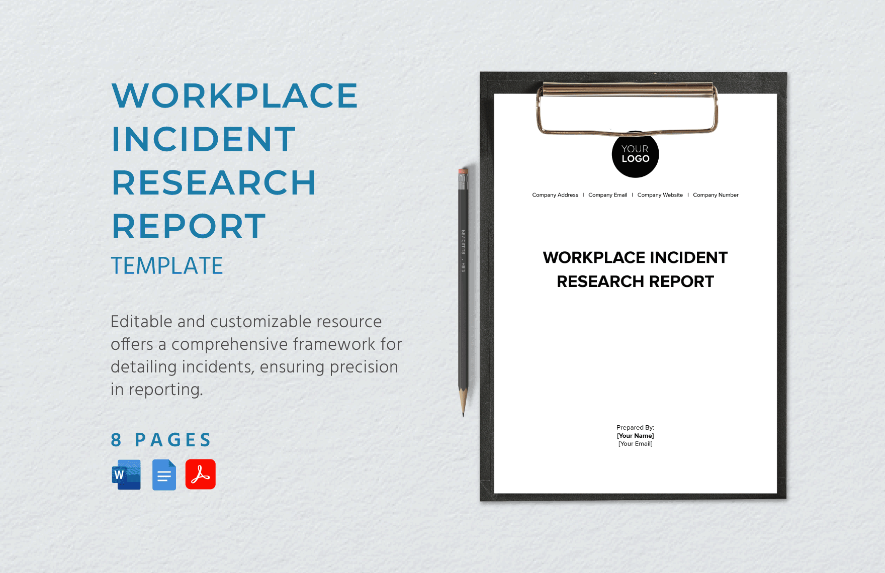 Workplace Incident Research Report Template