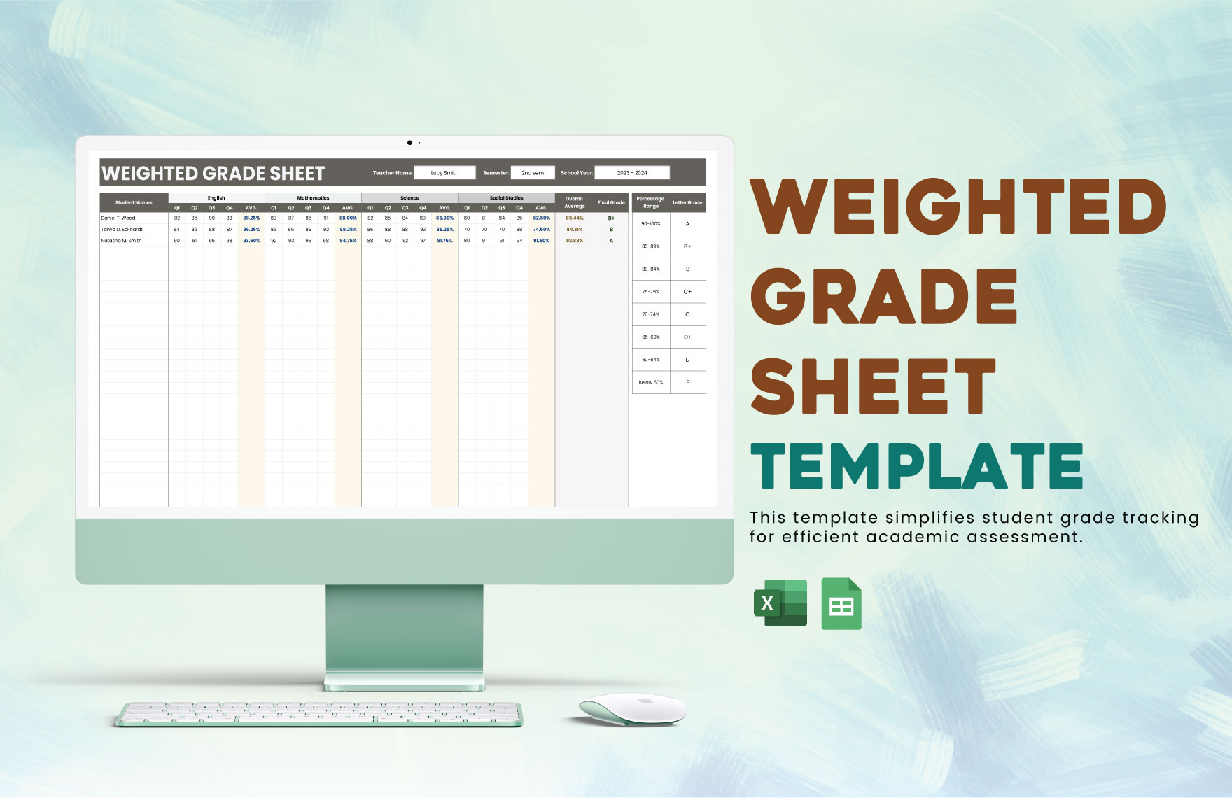 Weighted Grade Sheet Template