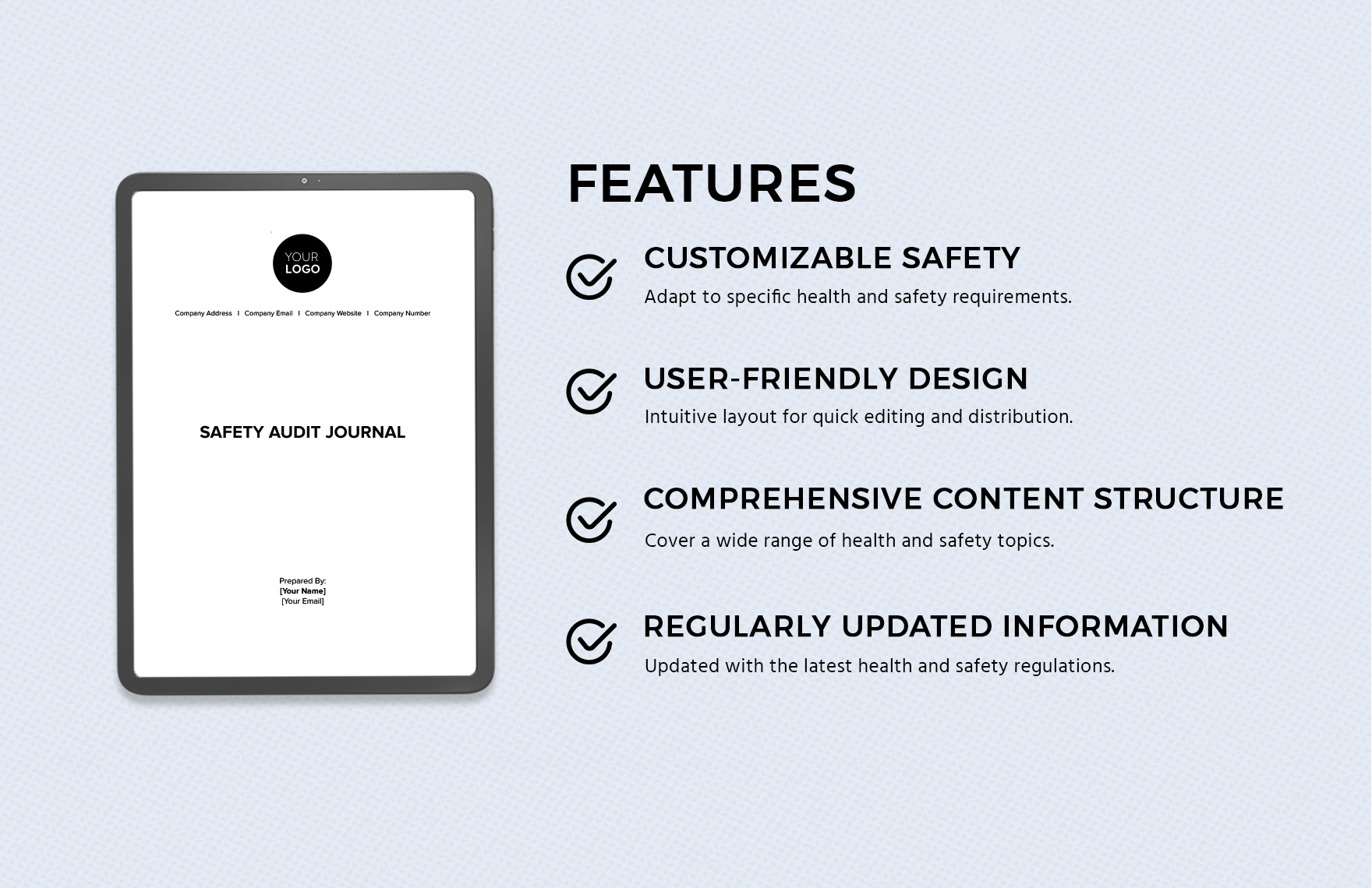 Safety Audit Journal Template