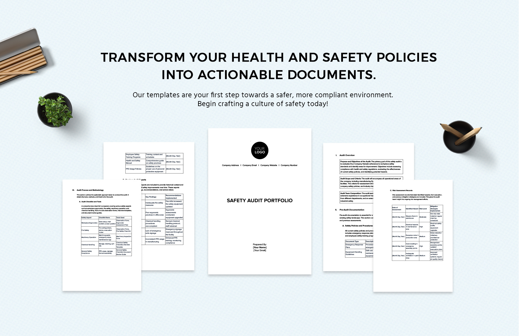 Safety Audit Portfolio Template