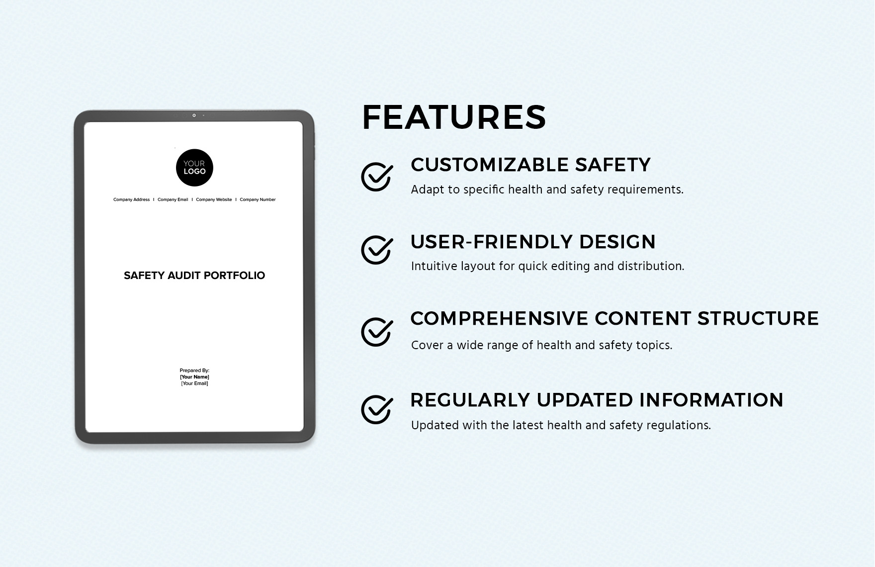 Safety Audit Portfolio Template