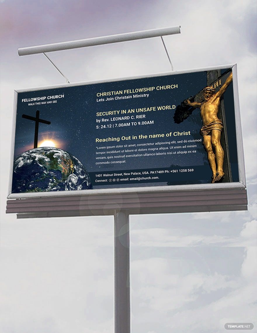 Church Billboard Template in Illustrator, PSD