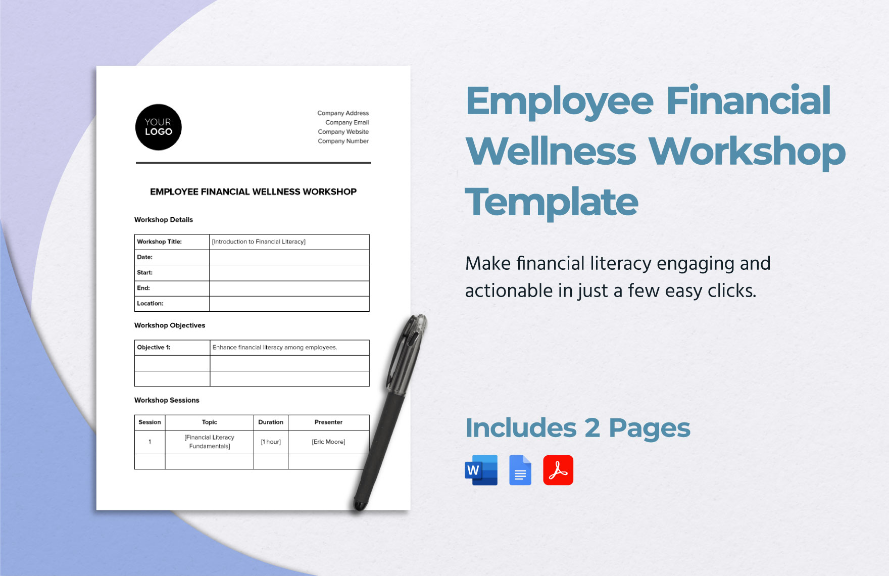 Employee Financial Wellness Workshop Template