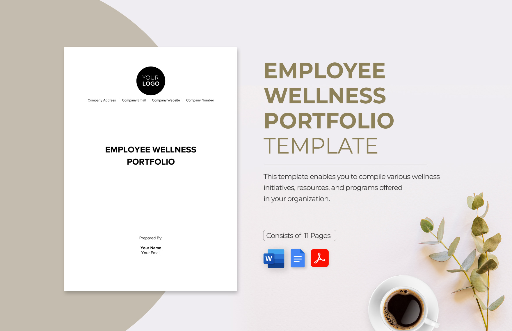 Employee Wellness Portfolio Template