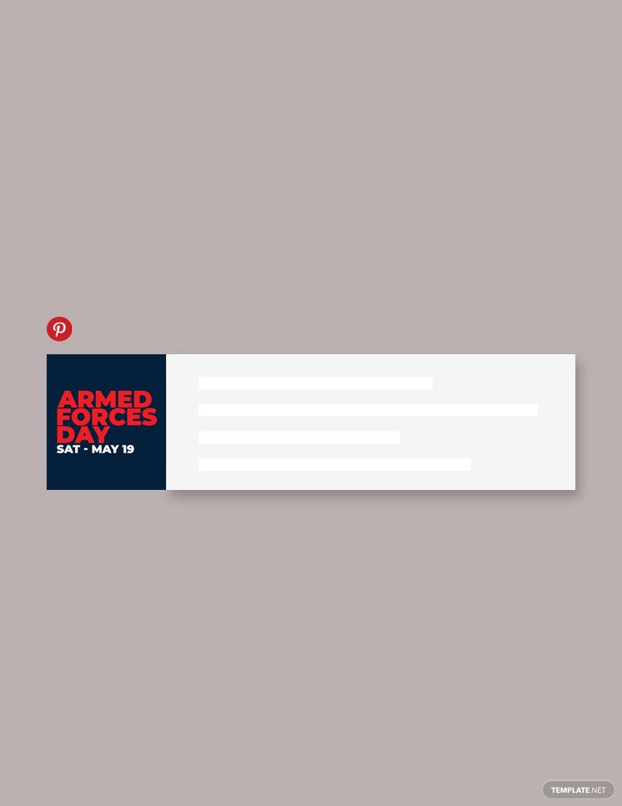 Armed Forces Day Pinterest Board Cover Template