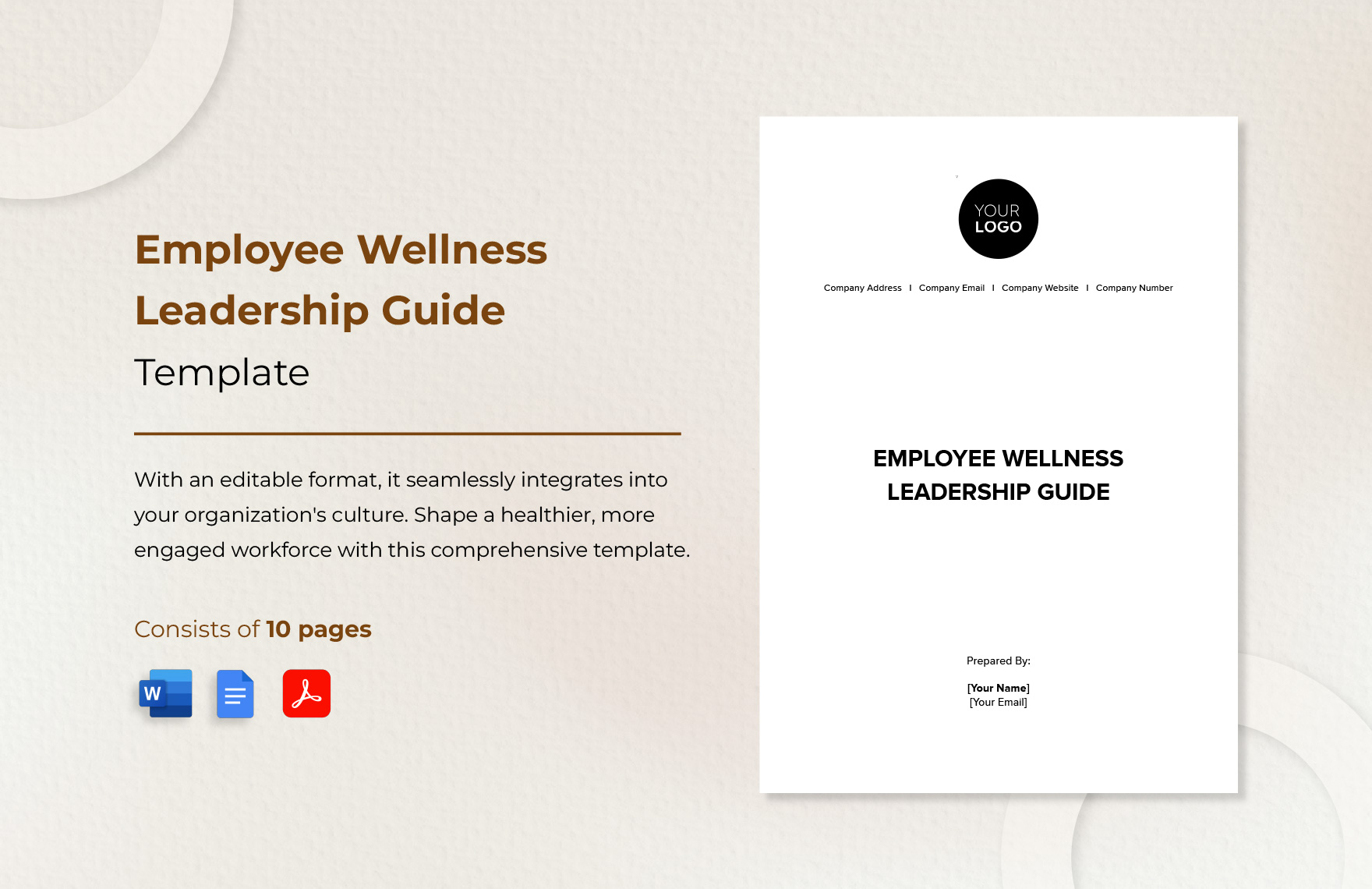 Employee Wellness Leadership Guide Template