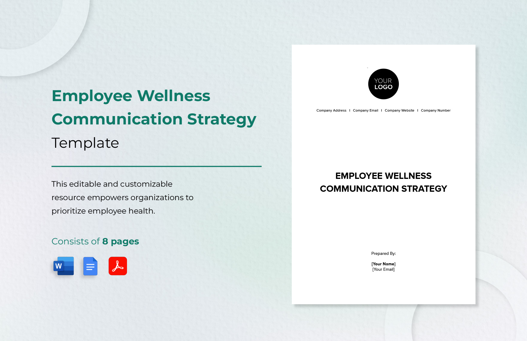 Employee Wellness Communication Strategy Template