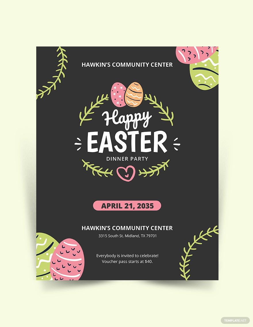 Easter Party Flyer Template