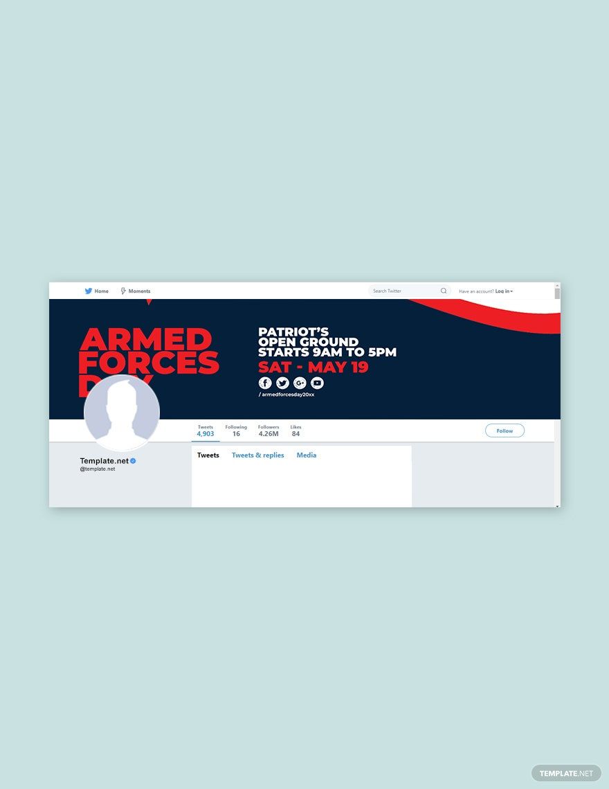 Armed Forces Day Twitter Header Cover Template