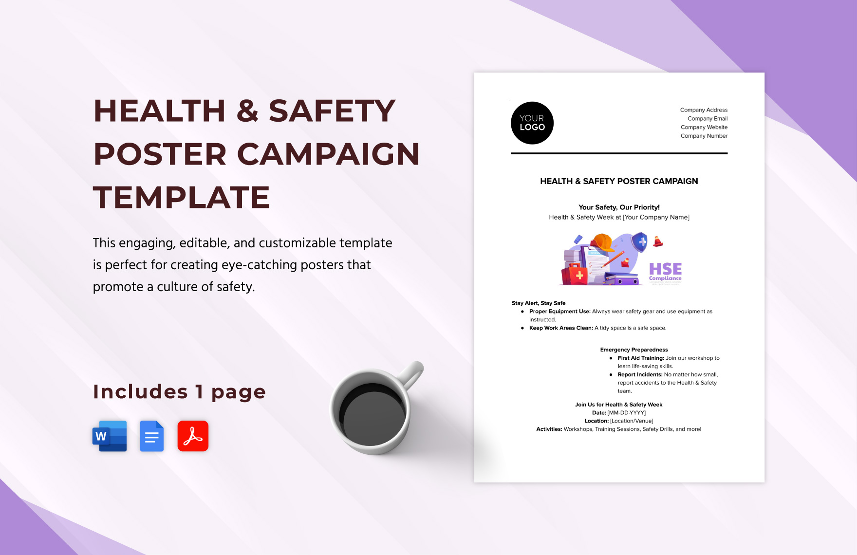 Health & Safety Poster Campaign Template