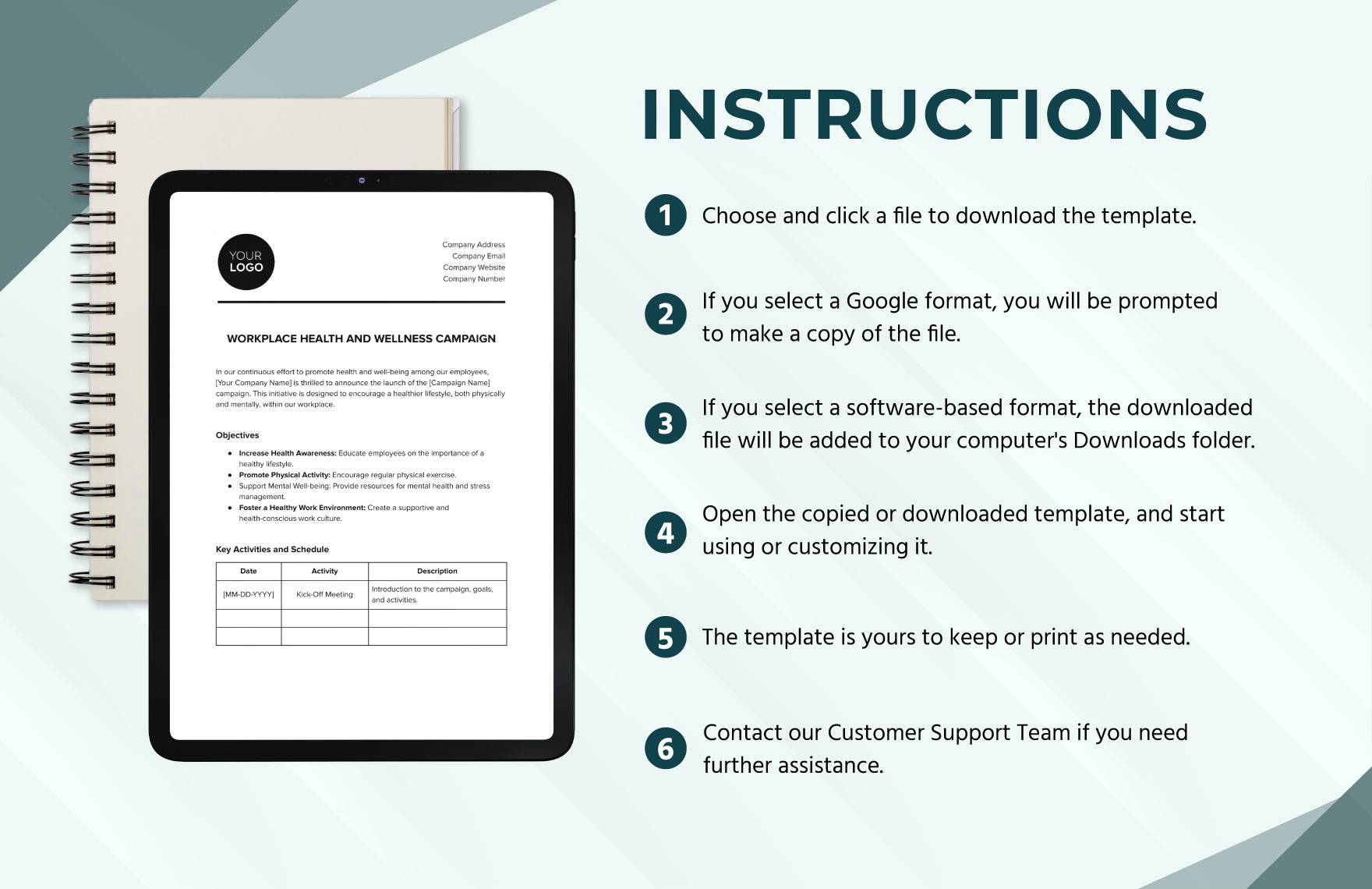 Workplace Health and Wellness Campaign Template