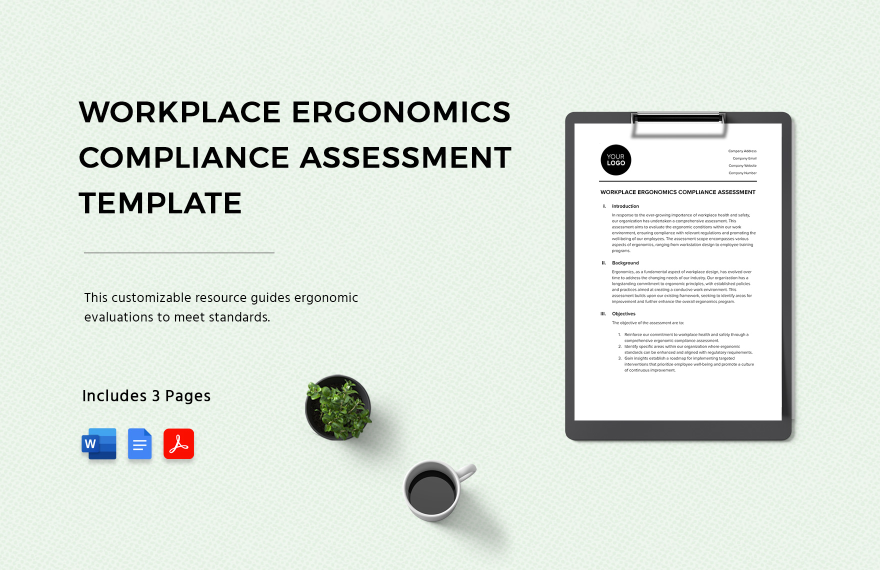 Workplace Ergonomics Compliance Assessment Template