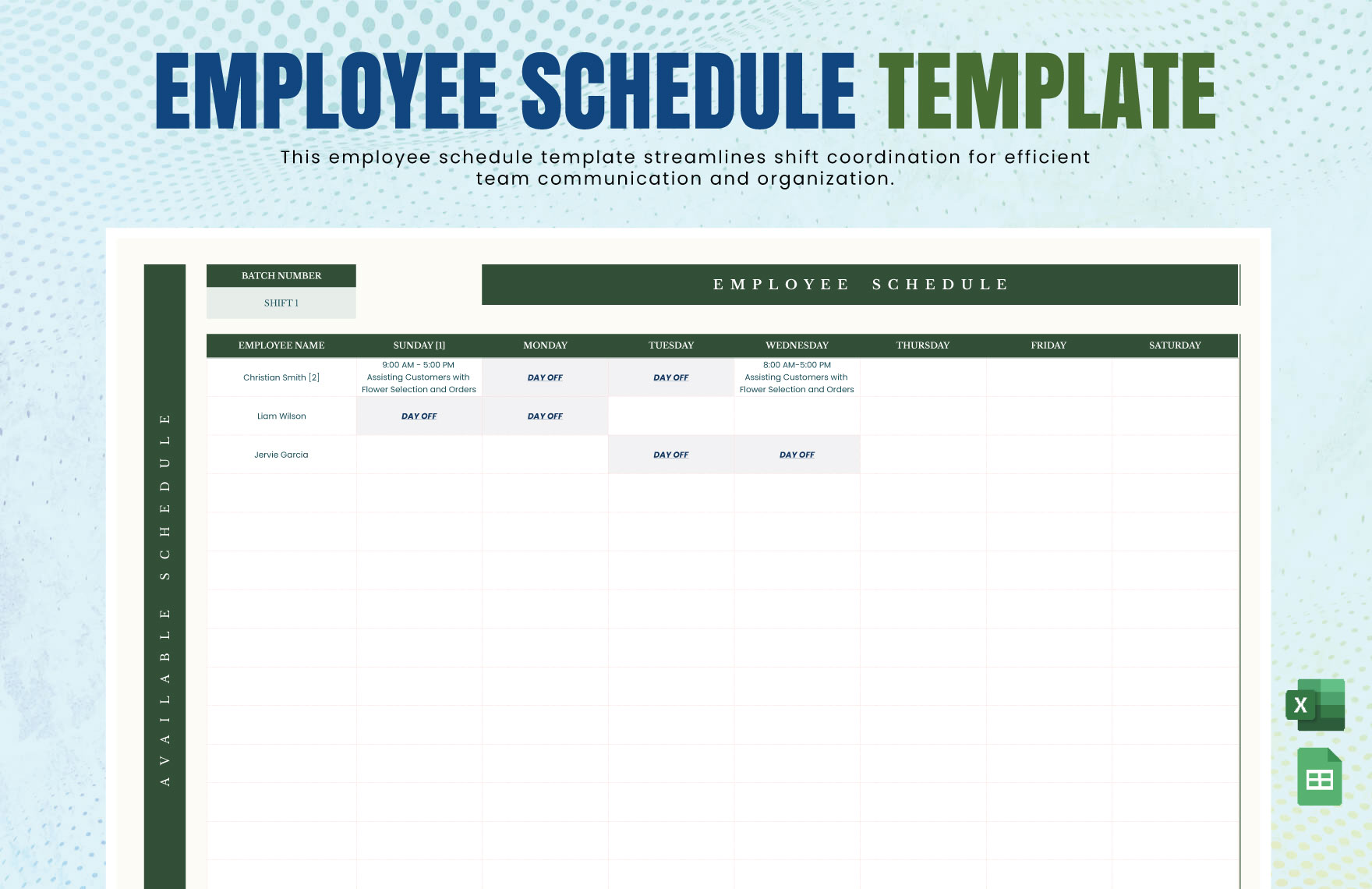 Employee Schedule Template