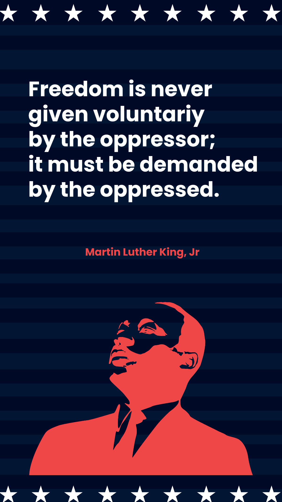 Free Martin Luther King Freedom Quotes Template