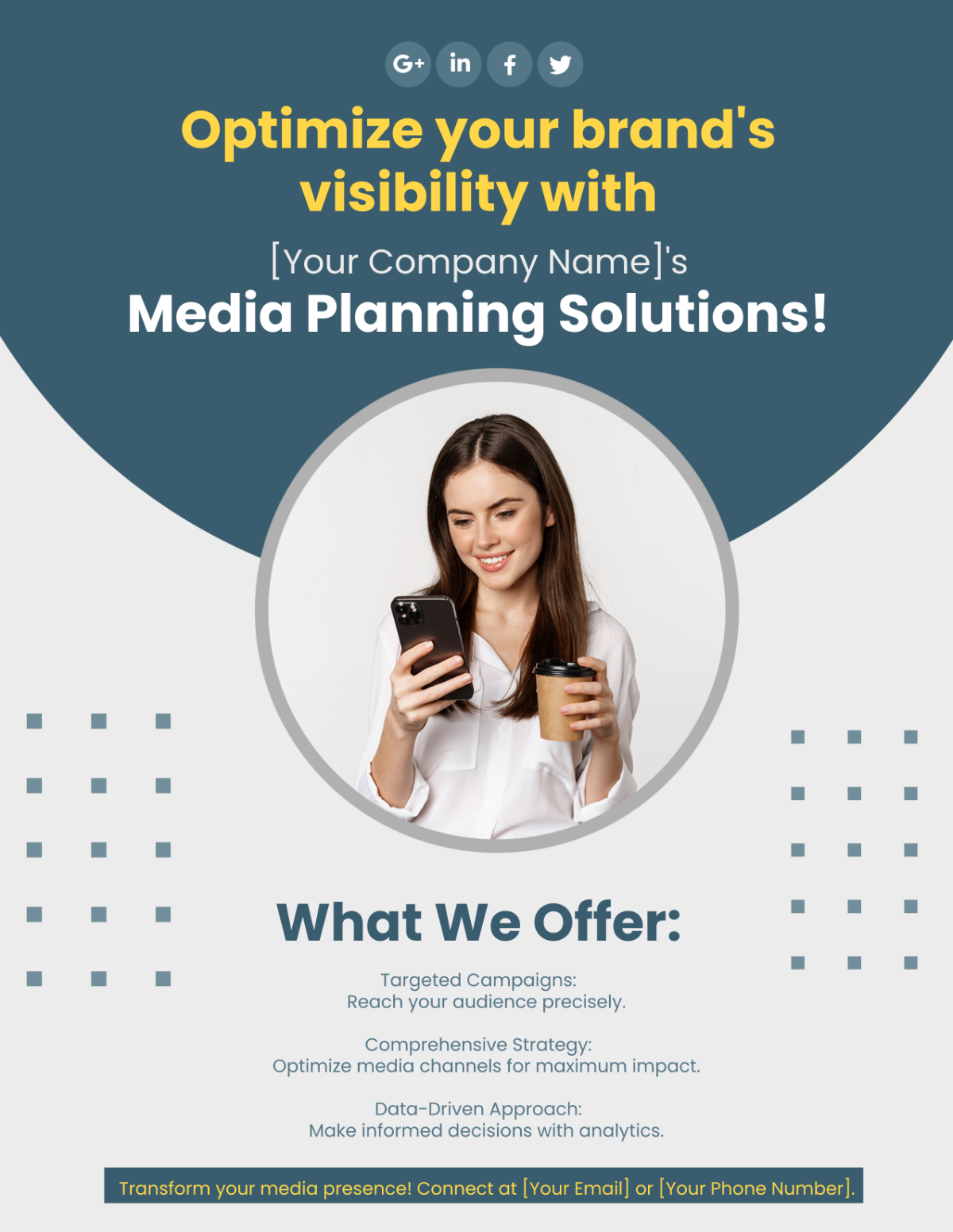 Free Media Planning Solutions Flyer Template