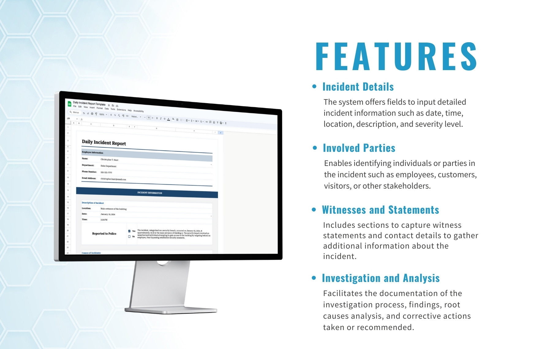 Daily Incident Report Template