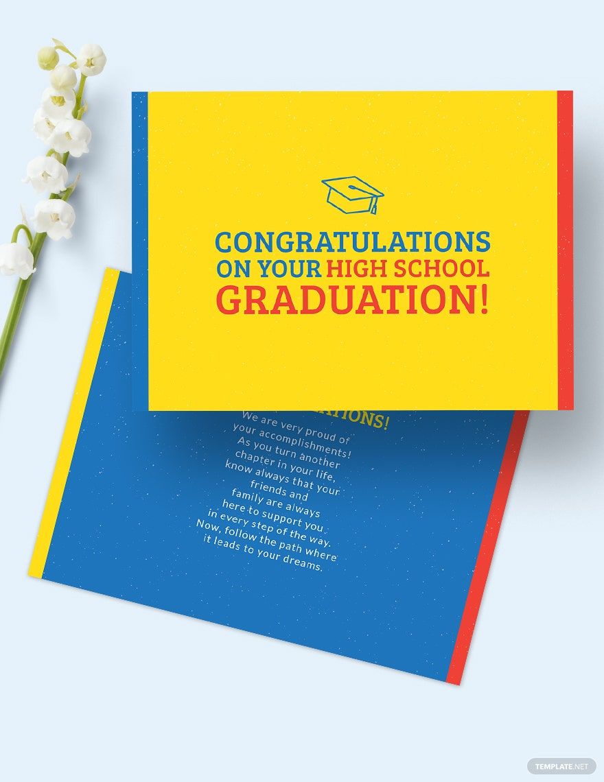 High School Graduation Card Template