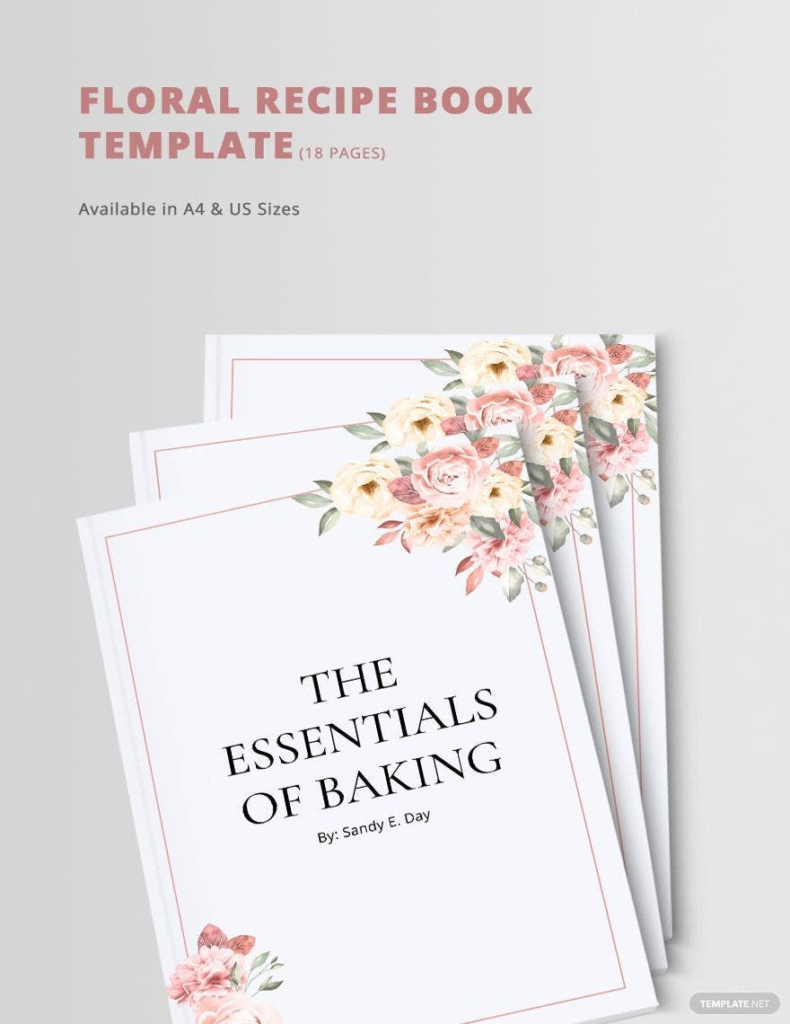 Floral Recipe Book Template