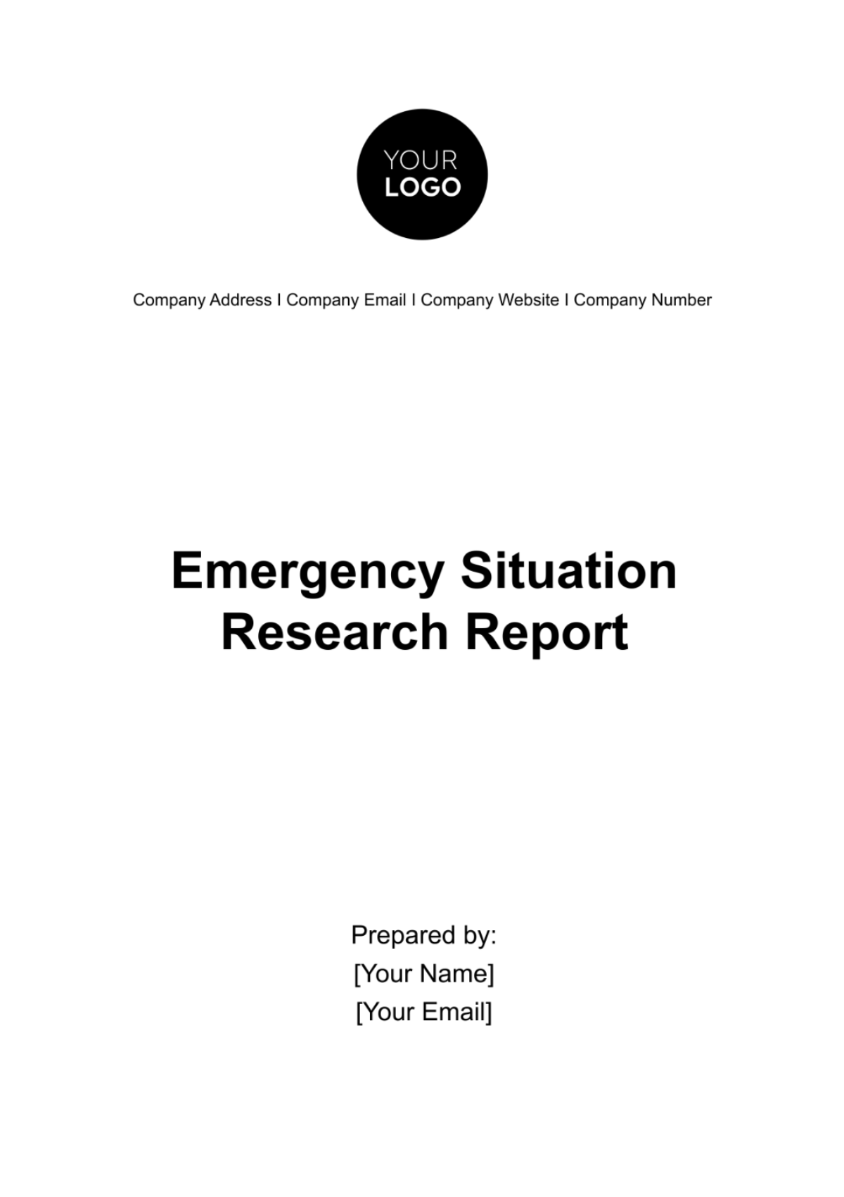 Free Emergency Situation Research Report Template