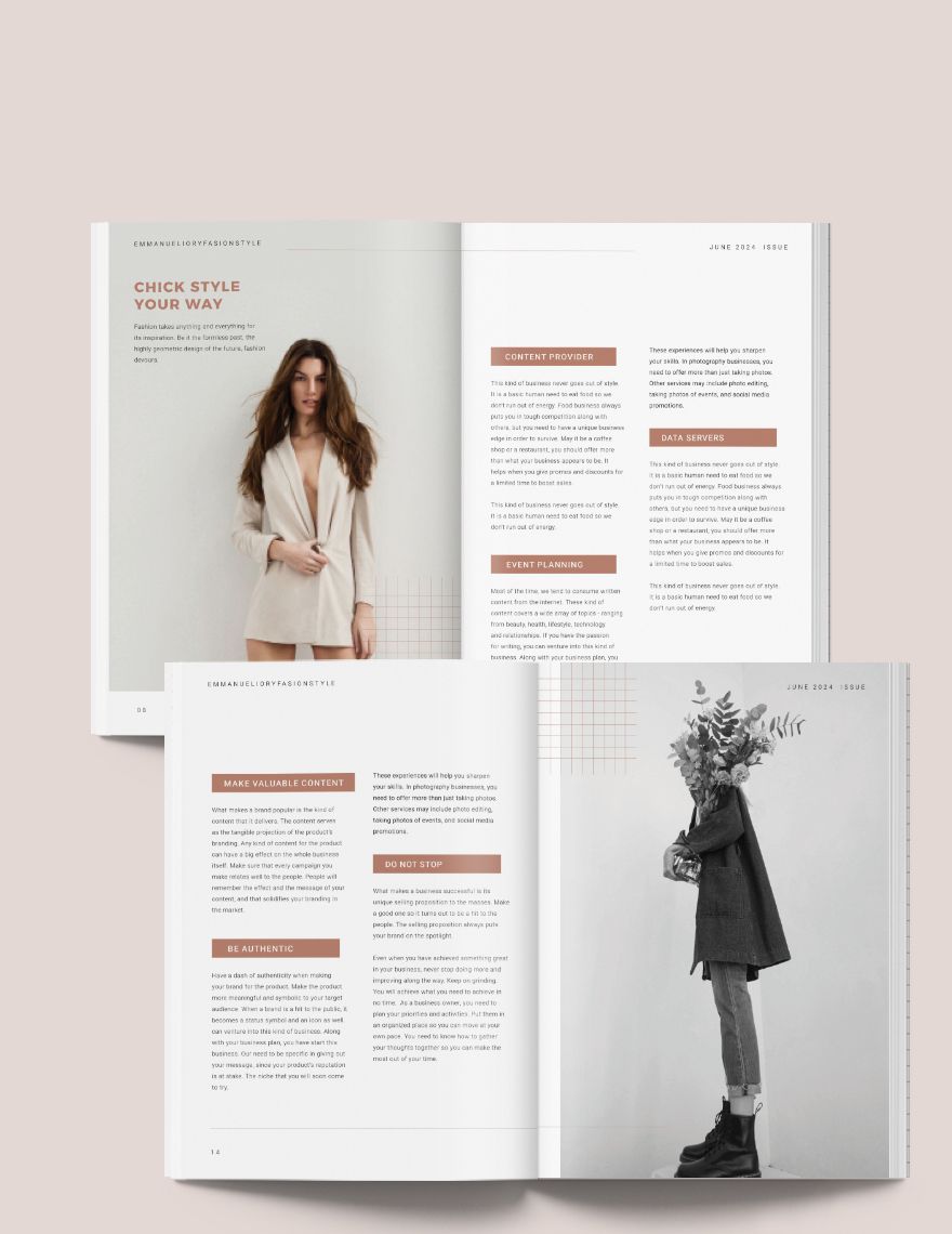 Fashion Magazine Cover Template