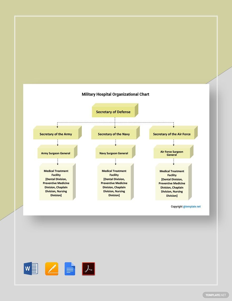 Military Hospital Organizational Chart Template