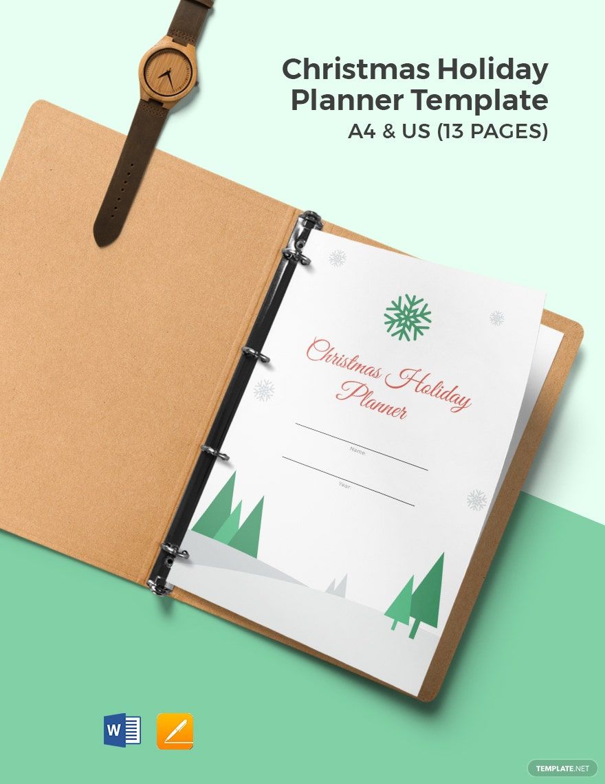 Christmas Holiday Planner Template in Apple Pages, Word, Google Docs, PDF - Download | Template.net