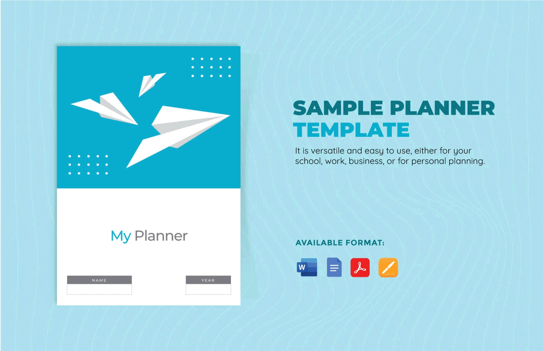 Sample Planner Template in Word, Pages, Google Docs, PDF - Download | Template.net