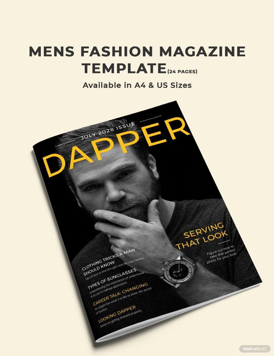 Men's Fashion Magazine Template