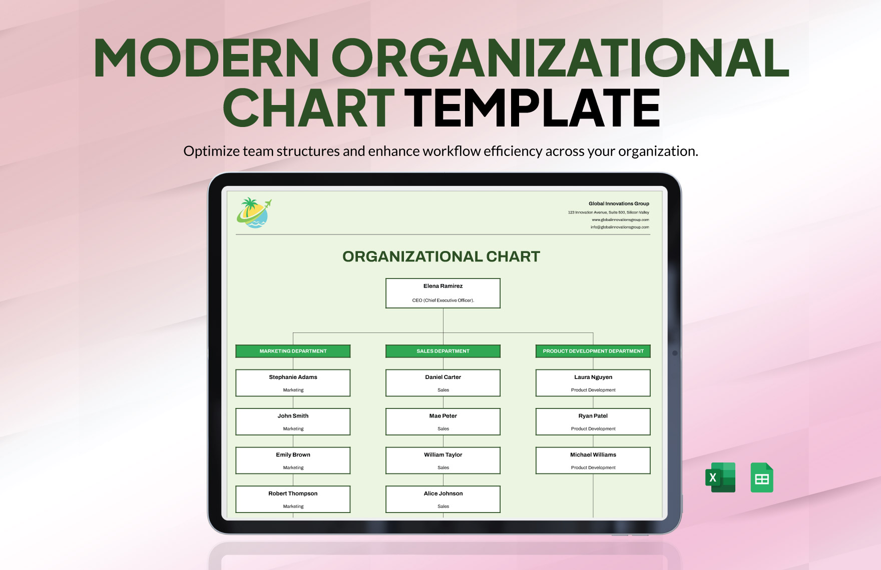 Modern Organizational Chart Template