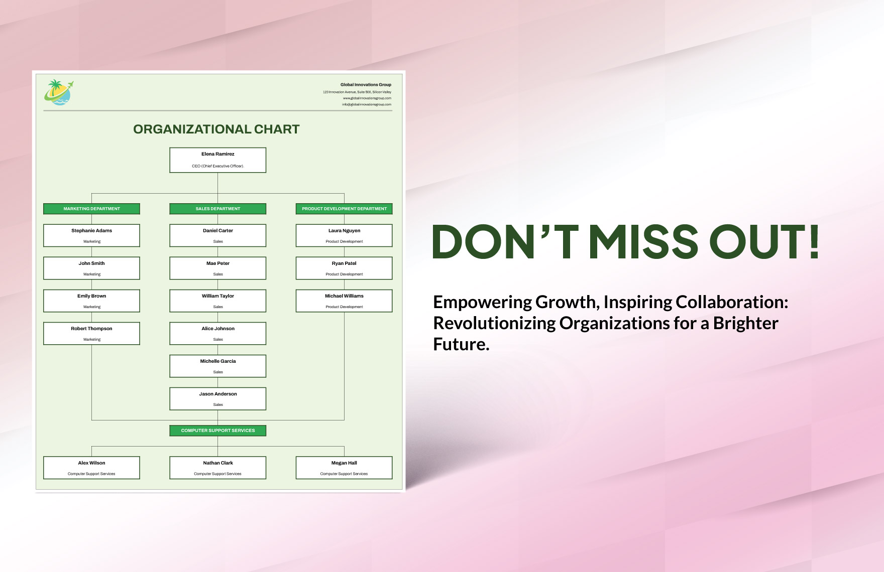 Modern Organizational Chart Template