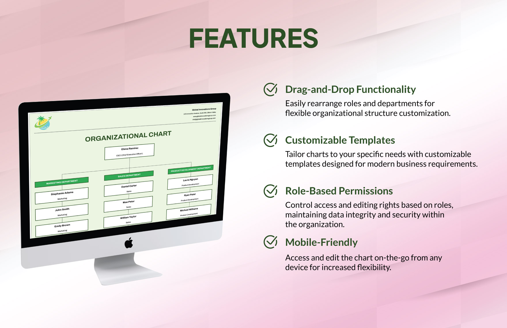 Modern Organizational Chart Template